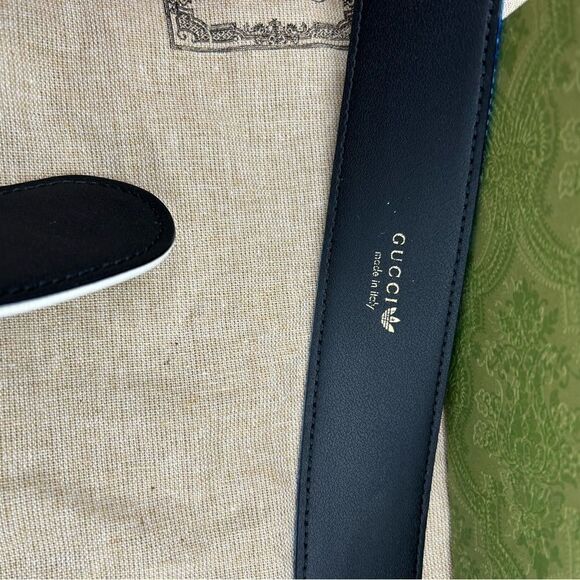 Unisex Gucci X Adidas leather  belt size 90 cm/36 inches made in Italy - Picture 6 of 8